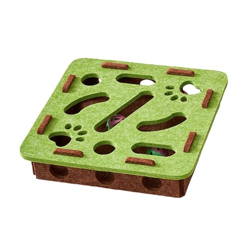 Baoblaze Katzen-Puzzlespielzeug mit Glöckchenbällen, Filz-Aktivitätszentrum, fördert die Jagd, interaktives Katzenspielzeug, lustiges Labyrinthspiel für Katzen, GrÜn, Quadrat Baoblaze Katzen-Puzzlespielzeug mit Glöckchenbällen, Filz-Aktivitätszentrum, fördert die Jagd, interaktives Katzenspielzeug, lustiges Labyrinthspiel für Katzen, GrÜn, Quadrat von Baoblaze
