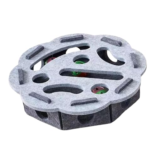 Baoblaze Katzen-Puzzlespielzeug mit Glöckchenbällen, Filz-Aktivitätszentrum, fördert die Jagd, interaktives Katzenspielzeug, lustiges Labyrinthspiel für Katzen, Grau, Blume Baoblaze Katzen-Puzzlespielzeug mit Glöckchenbällen, Filz-Aktivitätszentrum, fördert die Jagd, interaktives Katzenspielzeug, lustiges Labyrinthspiel für Katzen, Grau, Blume von Baoblaze