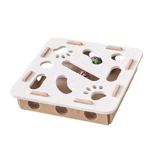 Baoblaze Katzen-Puzzlespielzeug mit Glöckchenbällen, Filz-Aktivitätszentrum, fördert die Jagd, interaktives Katzenspielzeug, lustiges Labyrinthspiel für Katzen, Kaffee, Quadrat Baoblaze Katzen-Puzzlespielzeug mit Glöckchenbällen, Filz-Aktivitätszentrum, fördert die Jagd, interaktives Katzenspielzeug, lustiges Labyrinthspiel für Katzen, Kaffee, Quadrat von Baoblaze