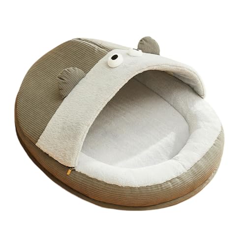 Baoblaze Katzenbett, Höhle, Katzenhaus, rutschfest, warm, waschbar, Haustierbedarf, süßes überdachtes Katzenbett, Katzennest für kleine Haustiere, Katzen, Grau, L Baoblaze Katzenbett, Höhle, Katzenhaus, rutschfest, warm, waschbar, Haustierbedarf, süßes überdachtes Katzenbett, Katzennest für kleine Haustiere, Katzen, Grau, L von Baoblaze