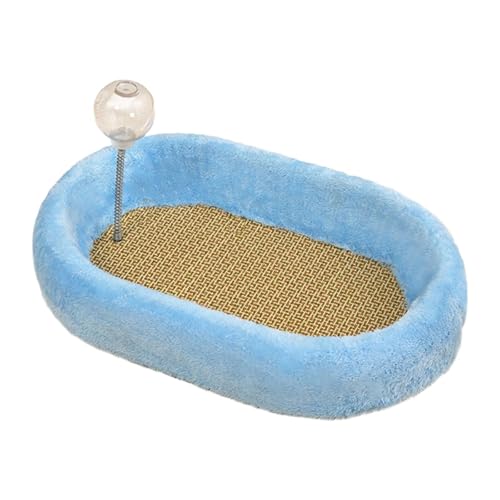 Baoblaze Katzenbett, ovales Katzenkratzbrett, Möbelschutz mit Ballspiel, Jagen, Sofaschutz, Trainingsspielzeug, Katzenkratzbrett, Blau Baoblaze Katzenbett, ovales Katzenkratzbrett, Möbelschutz mit Ballspiel, Jagen, Sofaschutz, Trainingsspielzeug, Katzenkratzbrett, Blau von Baoblaze