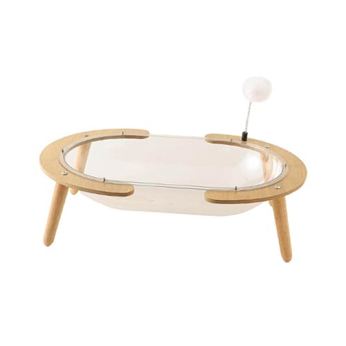 Baoblaze Katzenbett in Raumkapselform, Kätzchennest, Holzständer, erhöhtes Haustierbett mit verspieltem Ball, kleines Haustierbett, Spielzeug für Katzen, Baoblaze Katzenbett in Raumkapselform, Kätzchennest, Holzständer, erhöhtes Haustierbett mit verspieltem Ball, kleines Haustierbett, Spielzeug für Katzen, von Baoblaze