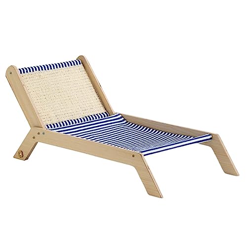 Baoblaze Katzenhängematte, Bett, Katzenruhe, Hängematte, Strand, Katzenschlafbett, Liege, Spielzeug, bequem, langlebig, Strandkorb, Katzenbett, Katzenmöbel für, Strandstuhl von Baoblaze