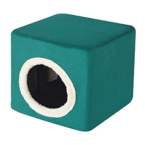 Baoblaze Katzenhaus, Katzenbett für Hauskatzen, interaktives Versteck, Katzenhocker, überdachtes Katzenbett, Höhle für Haustierbedarf, Schlafplatz für Kätzchen, dunkelgrün Baoblaze Katzenhaus, Katzenbett für Hauskatzen, interaktives Versteck, Katzenhocker, überdachtes Katzenbett, Höhle für Haustierbedarf, Schlafplatz für Kätzchen, dunkelgrün von Baoblaze