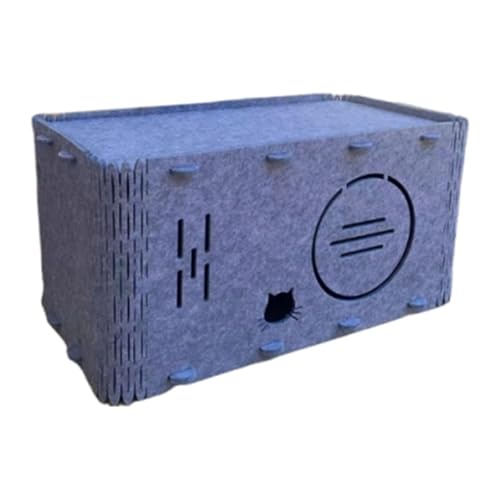 Baoblaze Katzenhaus, Katzentunnel, geschlossenes Bett, schützt Teppiche und Sofas, Kratzunterlage, kratzfestes Filz-Versteckbett für mehrere Katzen von Baoblaze