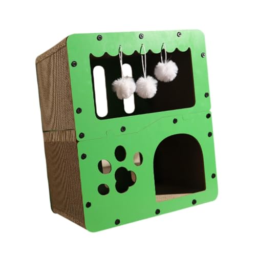 Baoblaze Katzenhaus aus Karton, Spielhaus, 2-lagiges Schloss, lustiges Krallenschleifspielzeug, Kratzbrett, Katzenwohnung für Heimdekoration, Heimtierbedarf Baoblaze Katzenhaus aus Karton, Spielhaus, 2-lagiges Schloss, lustiges Krallenschleifspielzeug, Kratzbrett, Katzenwohnung für Heimdekoration, Heimtierbedarf von Baoblaze