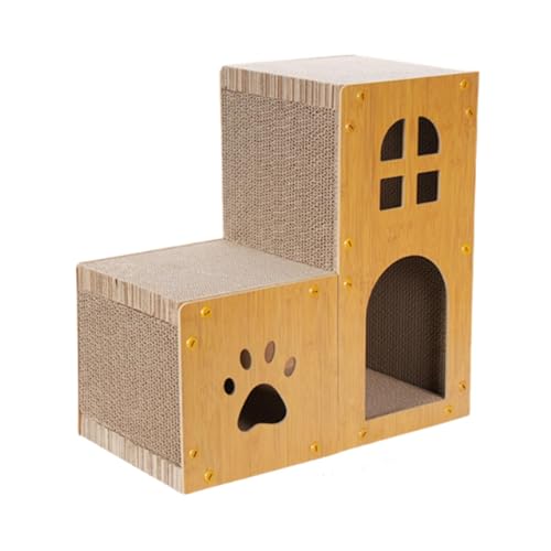 Baoblaze Katzenhaus aus Karton für Hauskatzen, Doppellagiges Katzenkratzhaus, Sofaschutz, Lounge, Kratzbett für die Wohnung zu Hause, 45cm Baoblaze Katzenhaus aus Karton für Hauskatzen, Doppellagiges Katzenkratzhaus, Sofaschutz, Lounge, Kratzbett für die Wohnung zu Hause, 45cm von Baoblaze