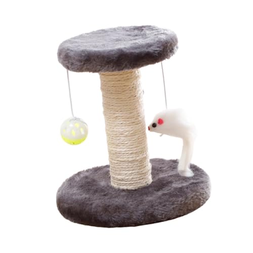 Baoblaze Katzenkratzbaum, Katzenpfosten mit Ballspielzeug, interaktives süßes Katzenkratzbrett, Kletterbaum, Kratzbaum mit Spielzeug, Grau Baoblaze Katzenkratzbaum, Katzenpfosten mit Ballspielzeug, interaktives süßes Katzenkratzbrett, Kletterbaum, Kratzbaum mit Spielzeug, Grau von Baoblaze