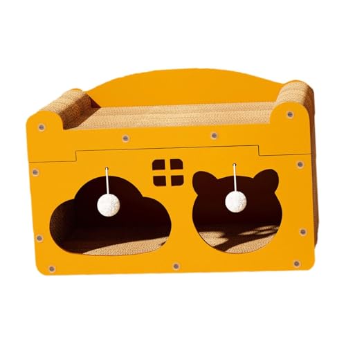 Baoblaze Katzenkratzbrett aus Wellpappe, leichtes Wellpapier, Schlafen mit Kratzbrett, Haustiere, Spielhaus, Kätzchen, kleine Hunde, Gelb Baoblaze Katzenkratzbrett aus Wellpappe, leichtes Wellpapier, Schlafen mit Kratzbrett, Haustiere, Spielhaus, Kätzchen, kleine Hunde, Gelb von Baoblaze