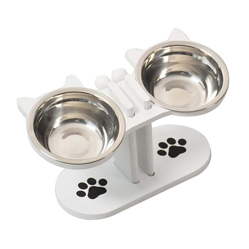 Baoblaze Katzennäpfe, erhöhte Futternäpfe für Haustiere, praktisch, tragbarer Futternapf für Haustiere, erhöhter Katzenfutterspender für Kätzchenfutter und, Weiß Baoblaze Katzennäpfe, erhöhte Futternäpfe für Haustiere, praktisch, tragbarer Futternapf für Haustiere, erhöhter Katzenfutterspender für Kätzchenfutter und, Weiß von Baoblaze