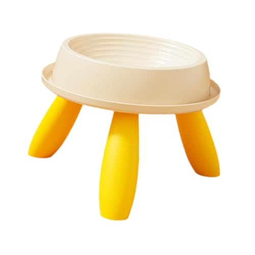 Baoblaze Katzenschüssel mit erhöhtem Stand Cat Food und Water Bowl Cat Food Dish erhöhte Snackbehälter für kleine Hundekätzchen Haustiere Vorräte, Beige Und Gelb von Baoblaze