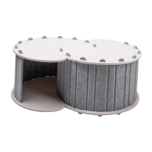 Baoblaze Katzenspieltunnelbett Haustier Haustier liefert interaktives Spielzeug komfortabler atmungsaktives Spielplatz für 2 Katzen Katzenhöhle mit 2 Löchern, Hellgrau Baoblaze Katzenspieltunnelbett Haustier Haustier liefert interaktives Spielzeug komfortabler atmungsaktives Spielplatz für 2 Katzen Katzenhöhle mit 2 Löchern, Hellgrau von Baoblaze