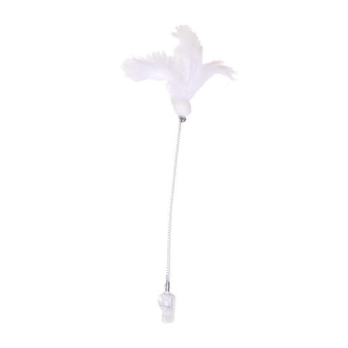 Baoblaze Katzenspielzeug mit Telefonclip für den Innenbereich, Katzenspielstab, Federglocke, Spielspielzeug für Springtraining, Weiß Baoblaze Katzenspielzeug mit Telefonclip für den Innenbereich, Katzenspielstab, Federglocke, Spielspielzeug für Springtraining, Weiß von Baoblaze