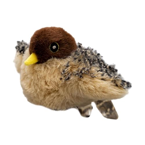 Baoblaze Katzenspielzeug mit zwitschernden Vögeln, simuliert flatternde Vögel, berührungsaktiviertes, interaktives Katzenspielzeug für Bewegung und von Baoblaze