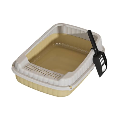 Baoblaze Katzenstrauder Kätzchen Toilette Katzensandkasten, erhöhen, offener Tierdrüsenschalen -Katzen -Toilette für kleine Haustiere kleine mittlere große, Hellgelb Baoblaze Katzenstrauder Kätzchen Toilette Katzensandkasten, erhöhen, offener Tierdrüsenschalen -Katzen -Toilette für kleine Haustiere kleine mittlere große, Hellgelb von Baoblaze