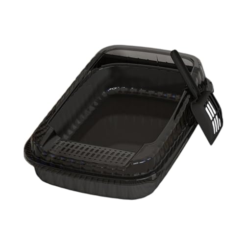 Baoblaze Katzenstreubox für Kätzchen, Tragbare Toilette mit Offener Oberseite für Kleine Und Mittelgroße Tiere, Schwarz Baoblaze Katzenstreubox für Kätzchen, Tragbare Toilette mit Offener Oberseite für Kleine Und Mittelgroße Tiere, Schwarz von Baoblaze