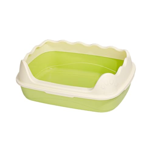 Baoblaze Katzentoilette, Kätzchen -Töpfchen -Toilette, Hochseiten, mit Schaufel, Haustiervorräte, halb geschlossene Müllpfanne für Innenräume, GrÜn Baoblaze Katzentoilette, Kätzchen -Töpfchen -Toilette, Hochseiten, mit Schaufel, Haustiervorräte, halb geschlossene Müllpfanne für Innenräume, GrÜn von Baoblaze