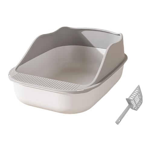 Baoblaze Katzentoilette, Kätzchentoilette, Katzentöpfchen, halbgeschlossen, hochseitig, Abnehmbarer Rahmen, Katzentoilette, offene Katzentoilette, GRAU Baoblaze Katzentoilette, Kätzchentoilette, Katzentöpfchen, halbgeschlossen, hochseitig, Abnehmbarer Rahmen, Katzentoilette, offene Katzentoilette, GRAU von Baoblaze