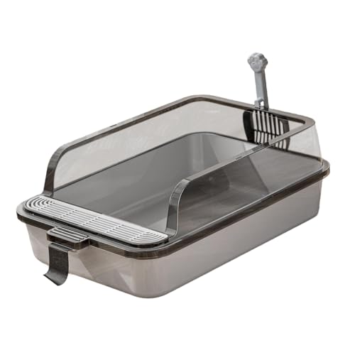 Baoblaze Katzentoilette, Katzentoilette mit offener Oberseite, PP-Katzenstreubehälter, Katzentoilette, Kätzchentöpfchen, Toilette für Kaninchen und Kleintiere, GRAU Baoblaze Katzentoilette, Katzentoilette mit offener Oberseite, PP-Katzenstreubehälter, Katzentoilette, Kätzchentöpfchen, Toilette für Kaninchen und Kleintiere, GRAU von Baoblaze