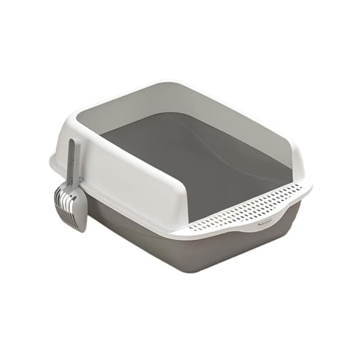 Baoblaze Katzentoilette, Katzentoilettenzubehör, schmutzabweisende, hochseitige Katzenbettpfanne, abnehmbar, spritzwassergeschützt, GRAU Baoblaze Katzentoilette, Katzentoilettenzubehör, schmutzabweisende, hochseitige Katzenbettpfanne, abnehmbar, spritzwassergeschützt, GRAU von Baoblaze