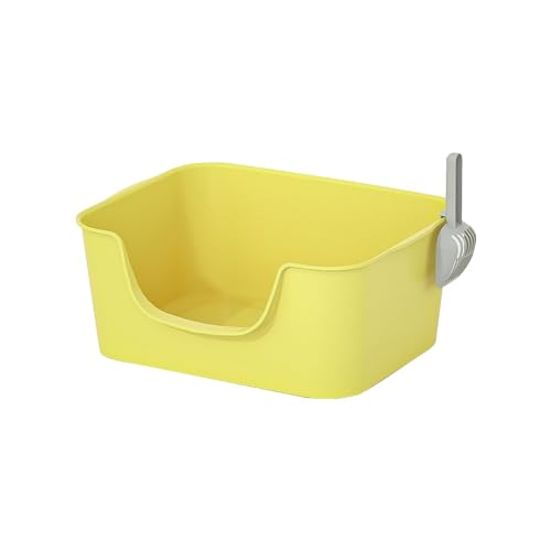 Baoblaze Katzentoilette, Oben offen, Haustiertoilette, leicht zu reinigen, langlebig, Katzensandkasten, tragbarer Katzenstreubehälter, Katzentoilette mit, Gelb Baoblaze Katzentoilette, Oben offen, Haustiertoilette, leicht zu reinigen, langlebig, Katzensandkasten, tragbarer Katzenstreubehälter, Katzentoilette mit, Gelb von Baoblaze