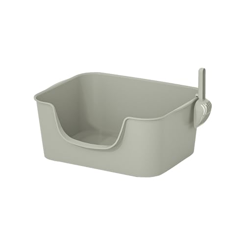 Baoblaze Katzentoilette, Oben offen, Haustiertoilette, leicht zu reinigen, langlebig, Katzensandkasten, tragbarer Katzenstreubehälter, Katzentoilette mit, grau Baoblaze Katzentoilette, Oben offen, Haustiertoilette, leicht zu reinigen, langlebig, Katzensandkasten, tragbarer Katzenstreubehälter, Katzentoilette mit, grau von Baoblaze