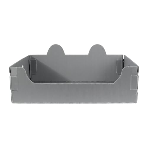 Baoblaze Katzentoilette, Reisetoilette, Bettpfanne, wasserdichtes Zubehör, entzückendes Töpfchen, Toilette, Katzentoilette für Hauskatzen, Hase, Grau von Baoblaze
