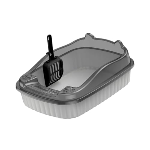 Baoblaze Katzentoilette, kleine Katzentoilette, Katzensandkasten mit Spritzschutz, für Hunde, große Katzen, Welpen, Kaninchen, Grau Baoblaze Katzentoilette, kleine Katzentoilette, Katzensandkasten mit Spritzschutz, für Hunde, große Katzen, Welpen, Kaninchen, Grau von Baoblaze