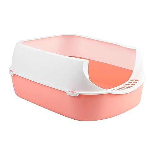 Baoblaze Katzentoilette, offene Katzentoilette, halboffen, verhindert das Auslaufen von Sand, Kätzchen-Töpfchenpfanne, Katzentoilette mit hoher Seitensiebung, ROSA Baoblaze Katzentoilette, offene Katzentoilette, halboffen, verhindert das Auslaufen von Sand, Kätzchen-Töpfchenpfanne, Katzentoilette mit hoher Seitensiebung, ROSA von Baoblaze