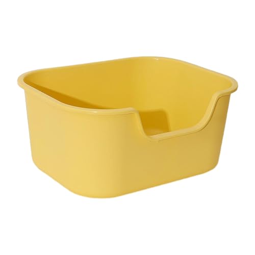 Baoblaze Katzentoilette, spritzwassergeschützt, Bettpfanne, Katzensandkasten, tragbare Kätzchentoilette, hochseitige Haustiertoilette, Katzentoilette für, Gelb Baoblaze Katzentoilette, spritzwassergeschützt, Bettpfanne, Katzensandkasten, tragbare Kätzchentoilette, hochseitige Haustiertoilette, Katzentoilette für, Gelb von Baoblaze