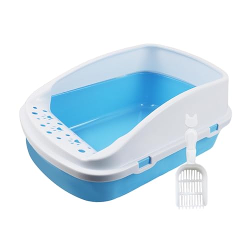 Baoblaze Katzentoilette für Hauskatzen, Kätzchentoilette, Haustierbedarf, Katzentoilette mit offener Oberseite, Katzentoilette für Haustiere, Katzentoilette, Blau Baoblaze Katzentoilette für Hauskatzen, Kätzchentoilette, Haustierbedarf, Katzentoilette mit offener Oberseite, Katzentoilette für Haustiere, Katzentoilette, Blau von Baoblaze