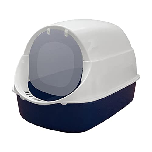 Baoblaze Katzentoilette mit Kapuze/Katzentoilette für den Innenbereich, spritzwassergeschützt, mit offener Tür, abnehmbare geschlossene, Blau Baoblaze Katzentoilette mit Kapuze/Katzentoilette für den Innenbereich, spritzwassergeschützt, mit offener Tür, abnehmbare geschlossene, Blau von Baoblaze