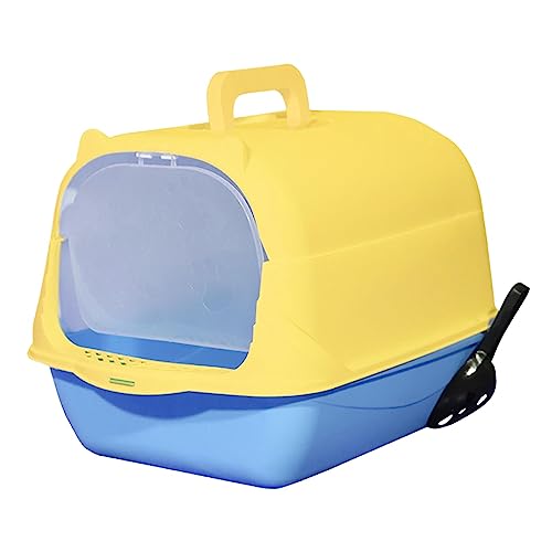 Baoblaze Katzentoilette mit Kapuze und Deckel, Haustiertoilette, vollständig geschlossene Katzentoilette mit Tür, abnehmbare, langlebige Katzentoilette, Handheld Blau Gelb Baoblaze Katzentoilette mit Kapuze und Deckel, Haustiertoilette, vollständig geschlossene Katzentoilette mit Tür, abnehmbare, langlebige Katzentoilette, Handheld Blau Gelb von Baoblaze