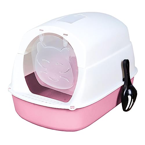 Baoblaze Katzentoilette mit Kapuze und Deckel, Haustiertoilette, vollständig geschlossene Katzentoilette mit Tür, abnehmbare, langlebige Katzentoilette, ROSA Baoblaze Katzentoilette mit Kapuze und Deckel, Haustiertoilette, vollständig geschlossene Katzentoilette mit Tür, abnehmbare, langlebige Katzentoilette, ROSA von Baoblaze