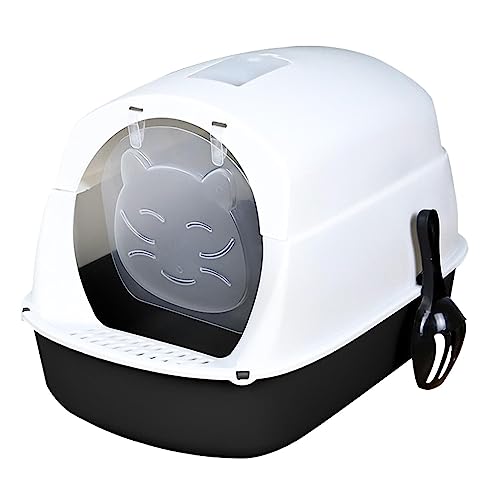 Baoblaze Katzentoilette mit Kapuze und Deckel, Haustiertoilette, vollständig geschlossene Katzentoilette mit Tür, abnehmbare, langlebige Katzentoilette, Schwarz Baoblaze Katzentoilette mit Kapuze und Deckel, Haustiertoilette, vollständig geschlossene Katzentoilette mit Tür, abnehmbare, langlebige Katzentoilette, Schwarz von Baoblaze