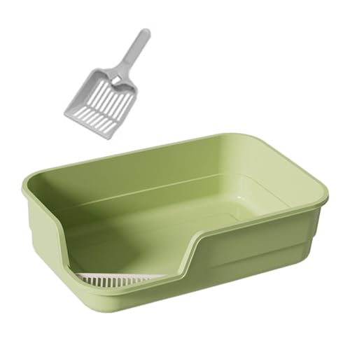 Baoblaze Katzentoilette mit offener Oberseite, Katzentoilette für Haustiere, Sandkasten, Kätzchentoilette, halbgeschlossen, tragbar, für Hauskatzen, offenes, GrÜn Baoblaze Katzentoilette mit offener Oberseite, Katzentoilette für Haustiere, Sandkasten, Kätzchentoilette, halbgeschlossen, tragbar, für Hauskatzen, offenes, GrÜn von Baoblaze