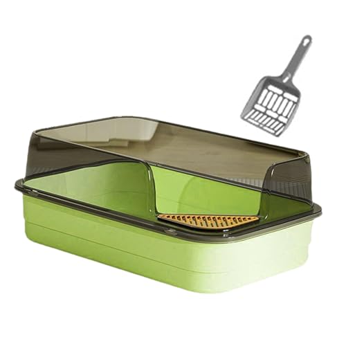 Baoblaze Katzentoilette mit offener Oberseite für Kätzchen, Hauskatzen, spritzwassergeschützte Katzentoilette, leicht zu reinigende Bettpfanne, GrÜn Baoblaze Katzentoilette mit offener Oberseite für Kätzchen, Hauskatzen, spritzwassergeschützte Katzentoilette, leicht zu reinigende Bettpfanne, GrÜn von Baoblaze