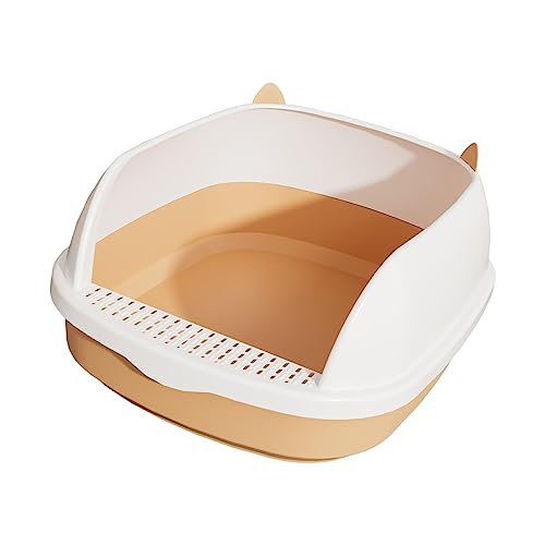 Baoblaze Katzentoiletten für den Innenbereich, für Katzen, Haustiertoilette, spritzwassergeschützt, für Kätzchen, Töpfchen, Pfanne, Katzentöpfchen, Toilette, rosa S von Baoblaze