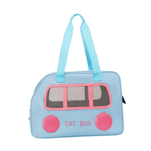 Baoblaze Katzenträger -Tasche Haustier Reise Packtasche weiche Multi -Use -Welpen -Trägertasche tragbare Handtasche für kleine Tier im Freien kleine Hund, Blau von Baoblaze