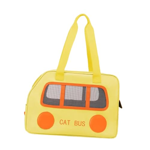 Baoblaze Katzenträger -Tasche Haustier Reise Packtasche weiche Multi -Use -Welpen -Trägertasche tragbare Handtasche für kleine Tier im Freien kleine Hund, Gelb von Baoblaze