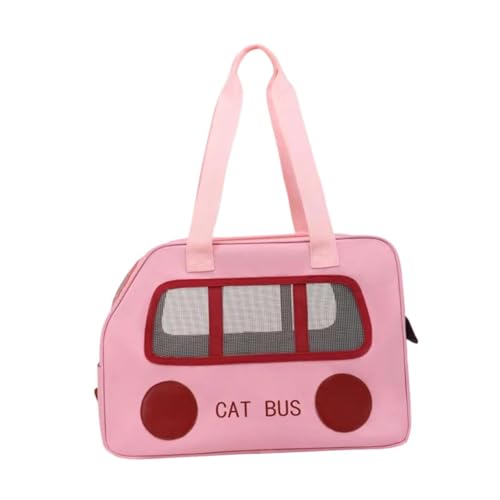 Baoblaze Katzenträger -Tasche Haustier Reise Packtasche weiche Multi -Use -Welpen -Trägertasche tragbare Handtasche für kleine Tier im Freien kleine Hund, Rosa von Baoblaze