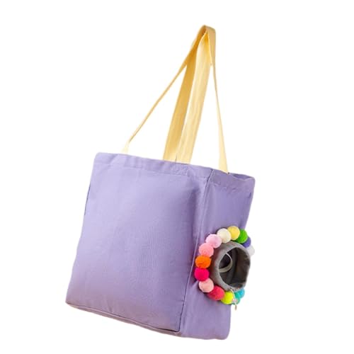 Baoblaze Katzentragetasche, Katzenhandtasche mit Schultergurt, Canvas, Haustier-Umhängetasche, Haustiertragetasche für Welpen, Kätzchen, kleine Hunde, Katzen, violett, l von Baoblaze