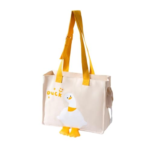 Baoblaze Katzentragetasche, Katzentragetasche, tragbares, belüftetes Design, Hundetragetaschen, Katzen-Canvas-Handtasche, Haustier-Tragerucksack zum Wandern, Weiß von Baoblaze