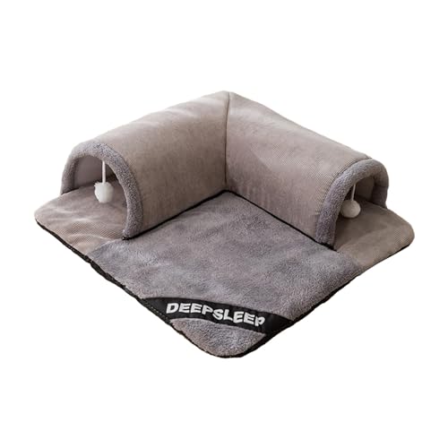 Baoblaze Katzentunnelbett, Spielhütte mit hängenden Bällen, leichtes Versteck, für draußen, drinnen, Kätzchen, Hamster, Kleintiere, Grau, m Baoblaze Katzentunnelbett, Spielhütte mit hängenden Bällen, leichtes Versteck, für draußen, drinnen, Kätzchen, Hamster, Kleintiere, Grau, m von Baoblaze