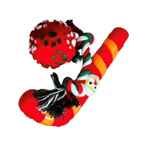 Baoblaze Kauspielzeug für Welpen, bissfest, vielseitig einsetzbar, tragbar, schönes weihnachtliches, quietschendes Hundespielzeug, Hundebissspielzeug für, Stil D von Baoblaze