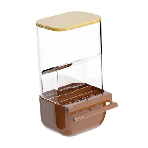 Baoblaze Kein Durcheinander, Vogelkäfig-Futterspender, automatischer Papageien-Futterspender mit Sitzstange, Wiederverwendbare hängende Futterstation für, Kaffee von Baoblaze