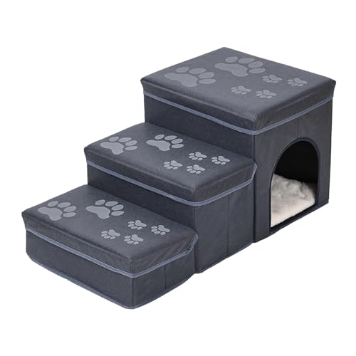 Baoblaze Klappbare Haustiertreppe für Katzen und Hunde, für Haustiere, für Hunde, Blau von Baoblaze