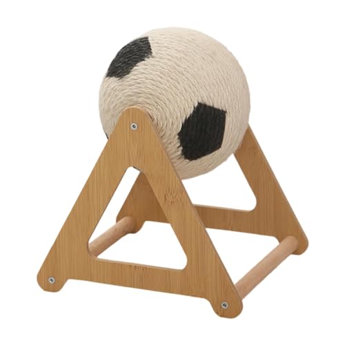 Baoblaze Kratzball für Katzen mit stabilem Ständer, robuster, multifunktionaler, rotierender Ball, Trainingszubehör für Hauskatzen und kleine Tiere von Baoblaze