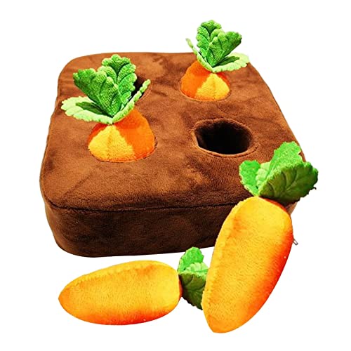 Baoblaze Lustiges Hunde-Karotten-Plüschtier, Gemüsefrucht, Geschenk für Hunde, Katzen, Spielzeug, Pull The Carrot, Stofftier, Backenzähne, Spielzeug, 4 Stück Karotte von Baoblaze
