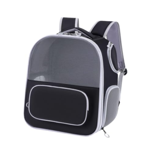 Baoblaze Mesh-Rucksack für kleine Katzen, Schnallenunterstützung, Haustier-Reisetasche für Besichtigungen, kleine Hunde, Camping, Schwarz von Baoblaze